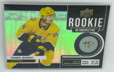 Tanner Jeannot Rookie Retrospektive 2022-23 Oberdeck Serie 1 Hockey Nr. RR-20