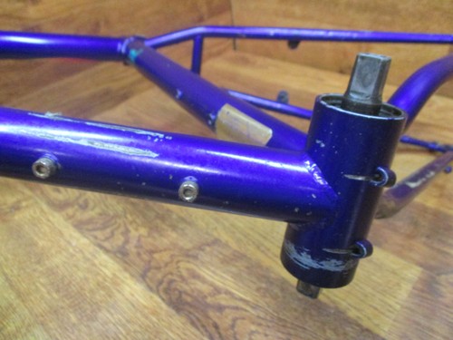 RARE VINTAGE GARY FISHER EVOLUTION STEEL 26" FRAME 88M PRESS FIT BB 16" PURPLE - Picture 10 of 12