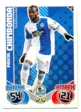 2010/2011 Topps Match Attax Common Card 56 - Pascal Chimbonda - Blackburn Rovers
