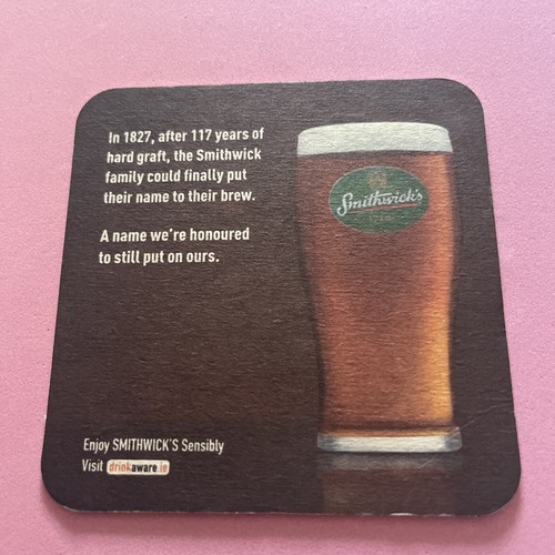 SOTTOBICCHIERE BIRRA VINTAGE COLLEZIONE Smithwick’s 1710 - Picture 2 of 2