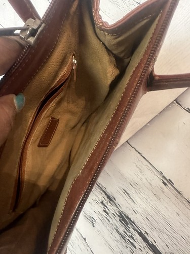 Vintage SAGA kleine Schultertasche aus Leder braun Made in Canada - Bild 6 von 10