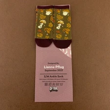 Awesome Socks Club Women's Size Small/Medium Mushroom Ankle Socks 1 Pair NWT