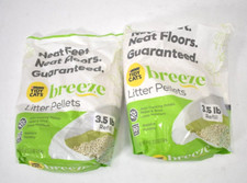 Lot of 2 Breeze Tidy Cats Litter Pellets 3.5lbs Packs Odor Control Low Dust Kit