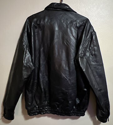 Leather Jacket YKK Retro Napoline Outfitters Genuine Vtg Leather Jacket YKK Retro Napoline Outfitters Genuine Vtg