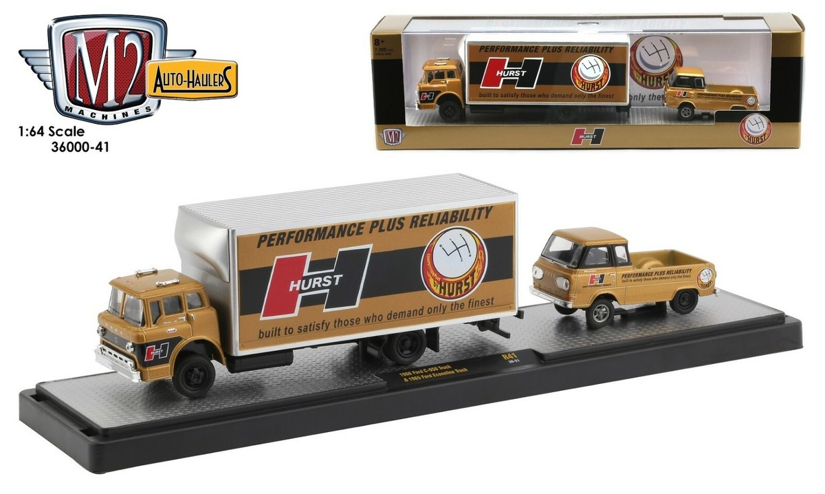 M2マシーン フォード C-950 & ニッサン・スカイライン GT-R 1:64 M2 Machines AUTO-HAULERS 41* FORD C950 Delivery w/HURST