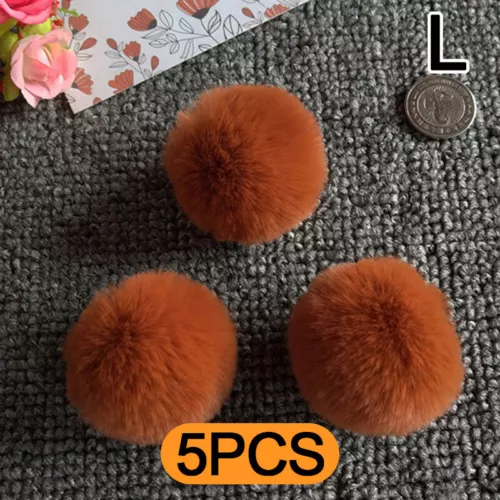 LOTTO 5 PEZZI 4-5 cm imitazione pelliccia sintetica pom pom palla per cappello lavorato a maglia berretti berretto - Foto 14 di 42