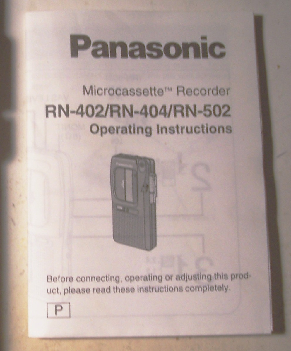 Panasonic マイクロカセットレコーダー　RN-502 Amazon.com: Panasonic RN-502 Micro Cassette Recorder