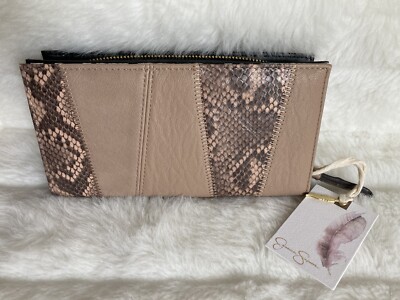 Jessica Simpson wallet color Natural (Snake )Abby Double Gusset