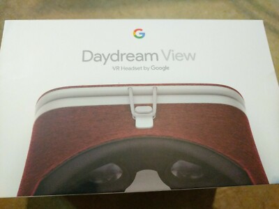 NIB Google Daydream View Crimson Red Virtual Reality / VR Headset - Sealed Box!