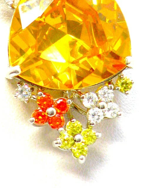 DQCZ Sterling Silber 925 Anhänger mit Schmetterling & Blüten Butterfly Pendant - Bild 3 von 4