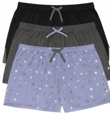 Jane and Bleecker Ladies' Sleep Short 3-Pack SMALL A1