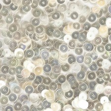 6mm Flat Sequins Crystal Clear Laser Rainbow Reflective Metallic Medium Hole