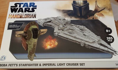 Star Wars Slave I/Imperial Cruiser 3D Paper Model Set - NIB