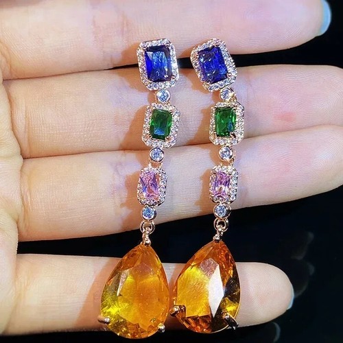 Women Earrings- New Cubic Zirconia Earrings for Women Ladies & Girls Jewelry - Picture 69 of 76