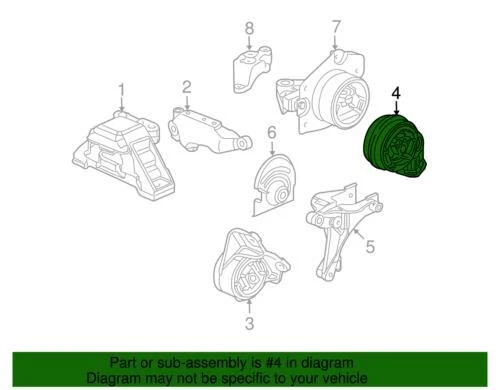 Подлинное заднее крепление механической коробки передач GM 2008-2009 Chevrolet Cobalt SS 15945572 - Изображение 2 из 2