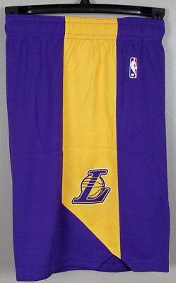 NIKE LOS ANGELES LAKERS NBA TEAM-ISSUED PRACTICE SHORTS PURPLE