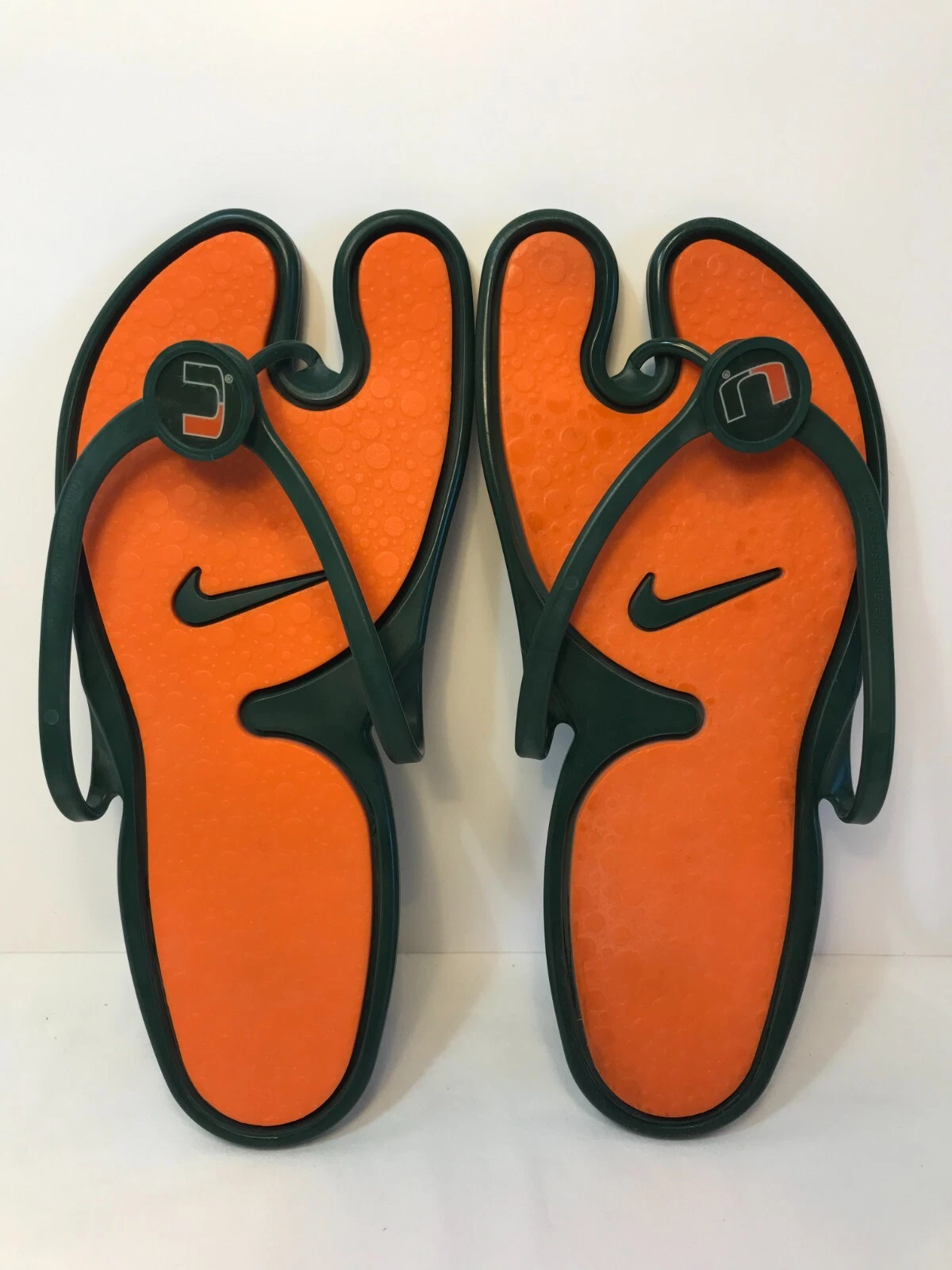 SANDALI NIKE Miami Hurricanes riutilizza una scarpa infradito PROTOTIPO ULTRA RARI!