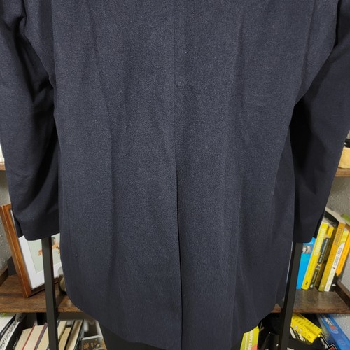 Chaps Men's Sport Coat Blazer Two Button Flannel Wool Silk Cashmere Navy 48L - Picture 15 of 19