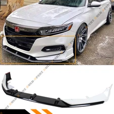 FOR 2018-2020 ACCORD AKASAKA PAINTED WHITE PEARL FRONT BUMPER LIP SPLITTER KIT