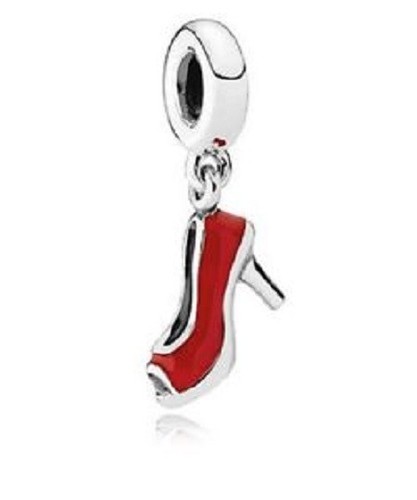 Nuovo Autentico Charm Pandora Rosso Stiletto Tacco Alto 792154EN09 W Marsupio Scamosciato - Foto 4 di 5