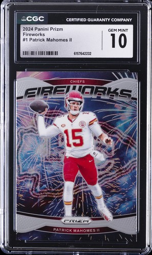 2024 PANINI PRIZM FIREWORKS #1 PATRICK MAHOMES II CGC 10 GEM MINT