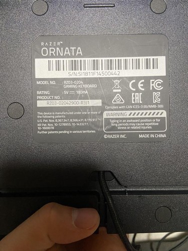 Razer Ornata JP Black Gaming Keyboard Used/Tested - Picture 2 of 2