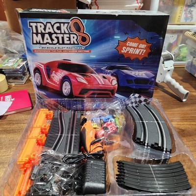 Track Master 1:64 Scale Slot Car Racing Set w/ 4 Cars NEW in Box