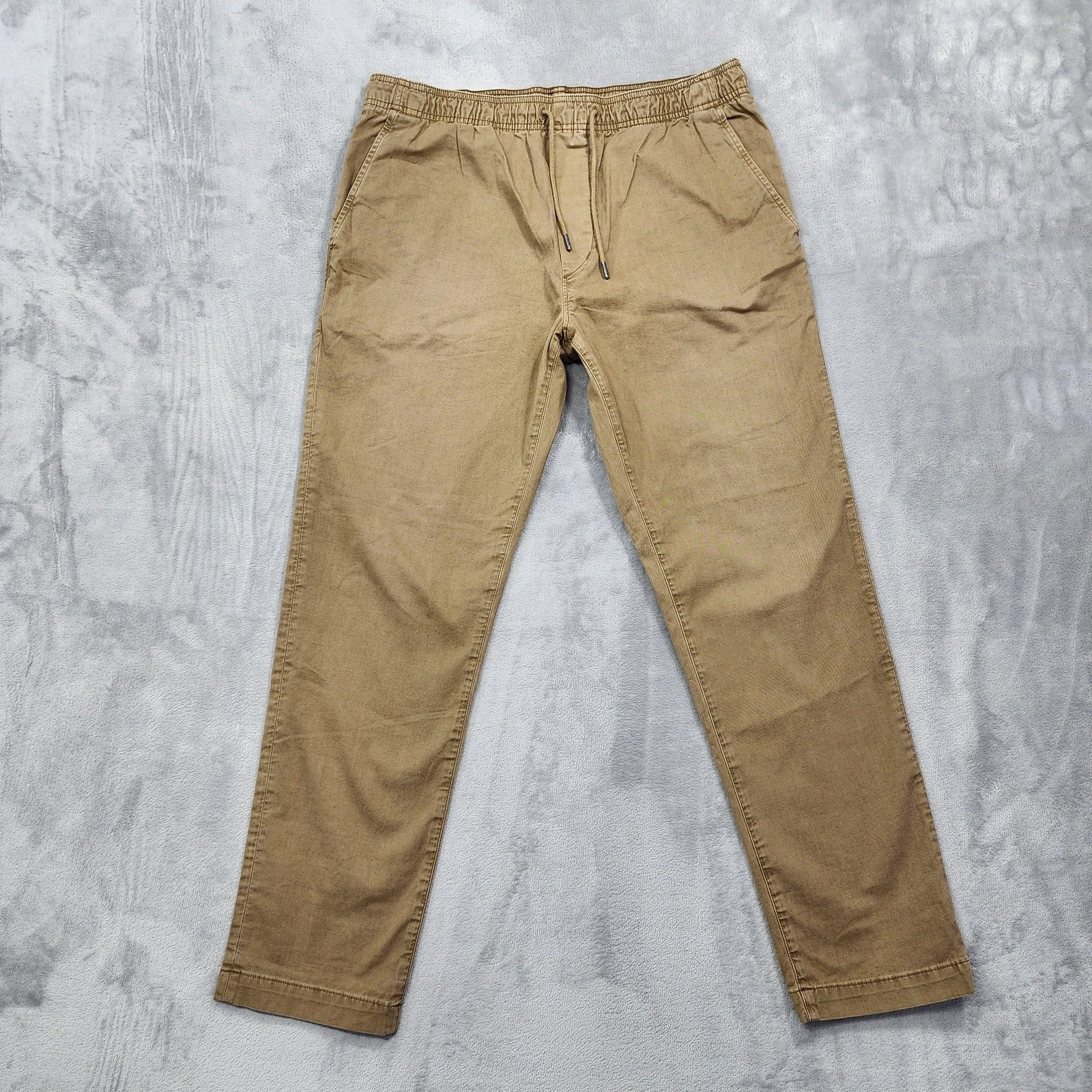 American Eagle Pants Mens MT Tall Beige Pull On Trekker Stretch Casual Preppy