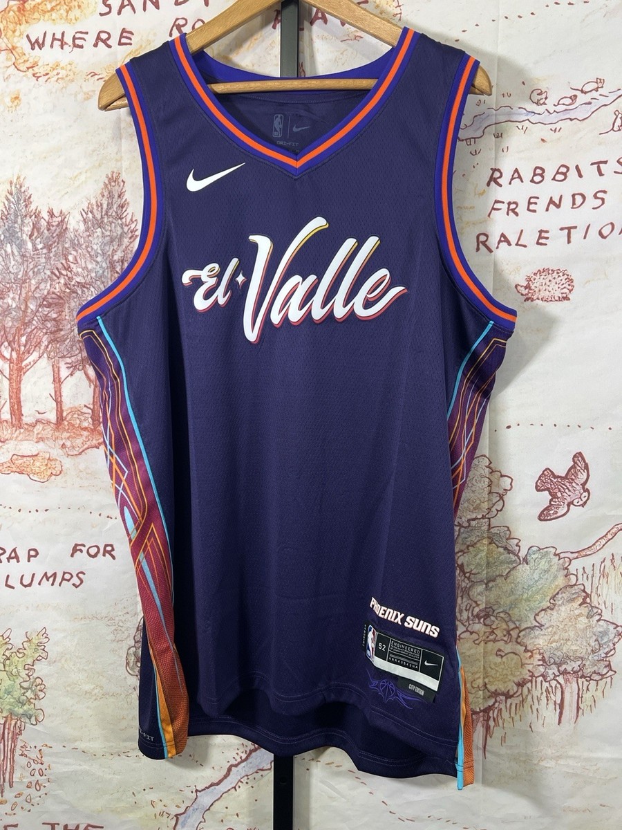 Nike Phoenix Suns El Valle City Edition Jersey Purple XL 52 NWT