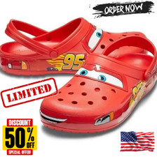 Kids Flashing Light Lightning McQueen Slippers Non-Slip Pool Beach Sandals