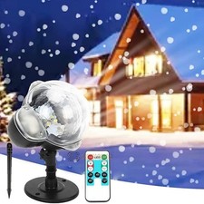 2026 Luces de Navidad Cumpleano Fiesta Paisaje De Movimiento Proyector De Nieve