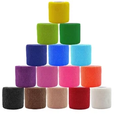 15 Pack Self Adhesive Bandage Wrap 2 Inch x 5 Yards Self-Adherent Elastic Coh...
