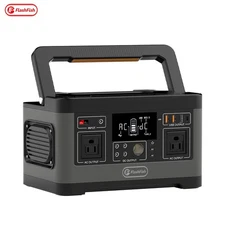 Flashfish 500W 520Wh Solar Generator Portable 1000W-Peak Pure Sine Wave for Camp