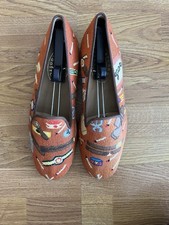 Bespoke Stubbs Wootton Mens Needlepoint Slipper, 11.5 W/ Matching Cumberbund