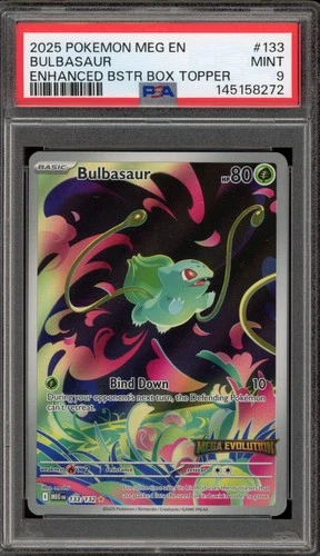 Pokemon Bulbasaur Mega Evolution Enhanced Bx. Topper #133 PSA 9 Mint