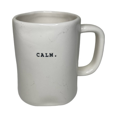 #ad #ad RAE DUNN Magenta Mug CALM Typewriter Font Stamped Ceramic Artisan Collection $18.60