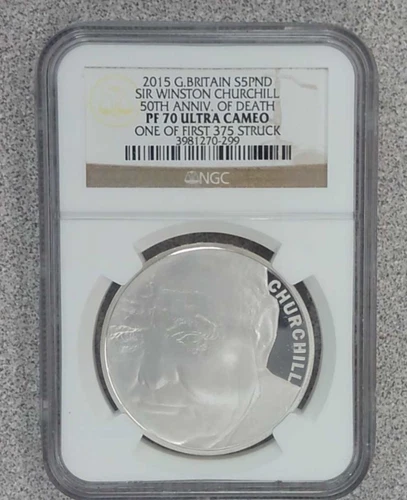 2015 Great Britain Winston Churchill 50th One of First 375 NGC PR70 Ultra (299)
