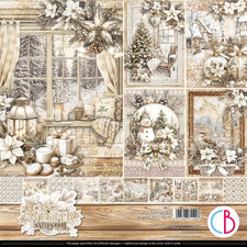 Ciao Bella WINTER SEASON 12x12 Paper Pad 12/pkg Scrapbook CBPM08 Snow Cozy