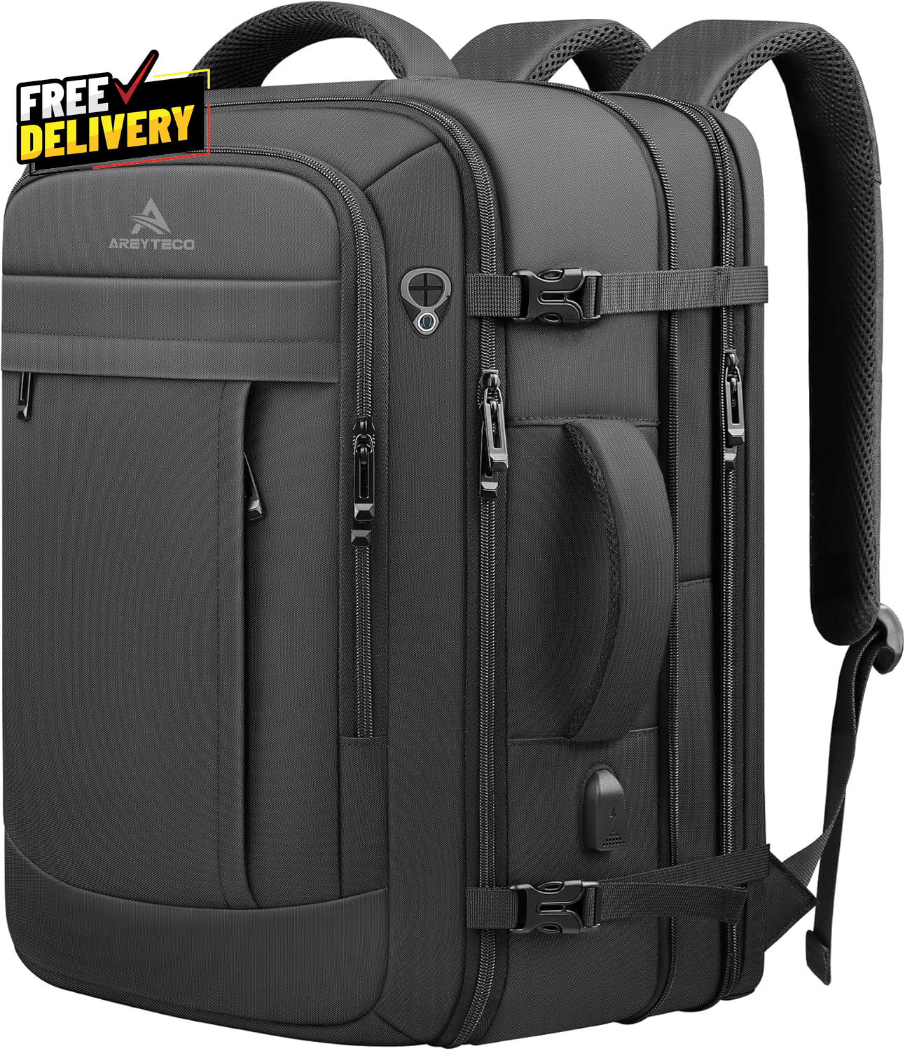 Travel Backpack 50L Expandable Extra Large Laptop Backpack Carry on Backpack....