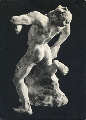 AK Skulptur Auguste Rodin, Mann fällt 1882, Museum