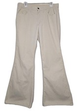 Vtg 1970s Levi's 663 White Tab Bell Bottoms Flare Beige Khaki Corduroy