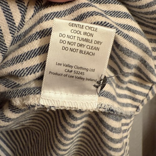 Vintage My Grandfather Shirt Mens 2XL Popover Blue White Striped Cotton Ireland - Picture 6 of 7