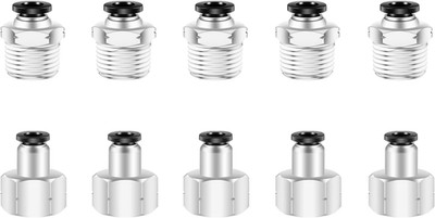 CEKER 1/4 Push to Connect Fittings 1/4 Inch Tubing Od to 1/8'' NPT Male Female Th
