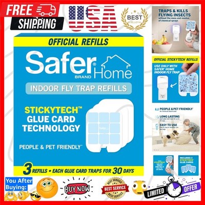 Home SH503 Trap Refill Pack of Glue Cards for SH502 Indoor Fly Trap, Official...