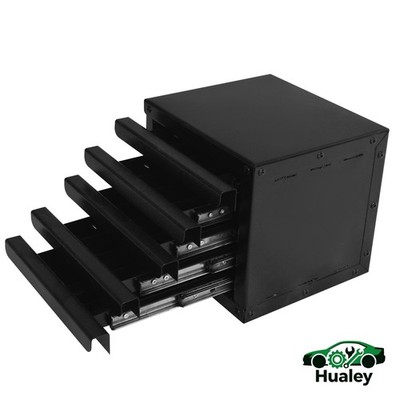 Compact 8''x8''x8'' 5-Drawer Drill Bit Storage Organizer Box For Workshop RV Use