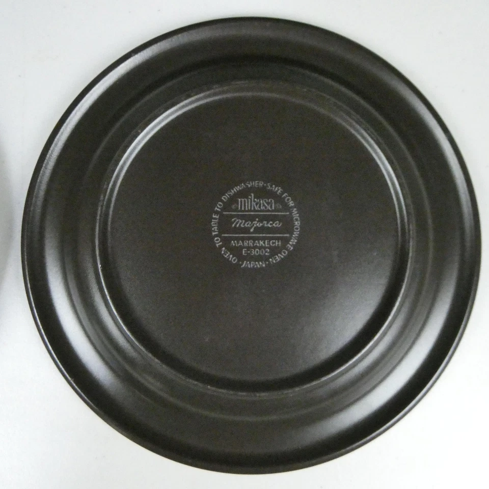 Juego de 4 platos de cena Mikasa Mallorca Marrakech E-3002 gres marrón Japón Foto 3 de 4