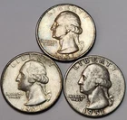 1951 P, D, S, Washington Quarters, 90% Silver, Perfect For Coin Albums- Q-51CK