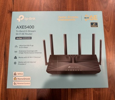 TP-Link Archer AXE5400 6GHz Tri-Band 6-Stream Wi-Fi 6E Router