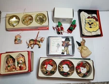 Lot of 15 Various Christmas Ornaments Various Sizes and Styles Vintage
