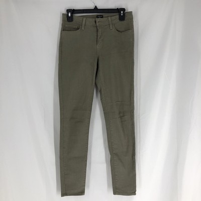 JUST BLACK Jeans Women's 26 Olive Green Cotton Stretch Skinny Denim Made in USA